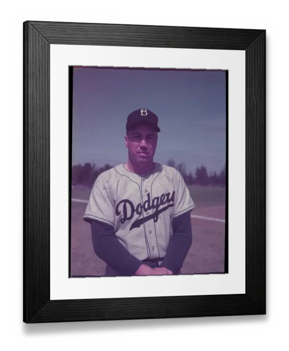 Framed Print : Baseball Player Duke Snider Posing in Uniform