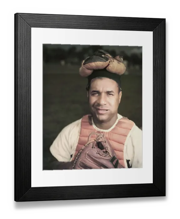 Framed Print : Brooklyn Dodgers Catcher Roy Campanella Framed Print : Brooklyn Dodgers Catcher Roy Campanella