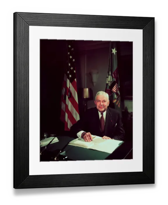 Framed Print : Secretary of Defense Charles E. Wilson at Desk Framed Print : Secretary of Defense Charles E. Wilson at Desk