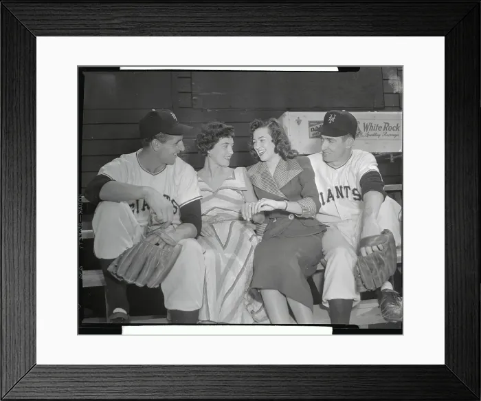 Framed Print : Bobby Thomson and Al Corwin with Their Wives Framed Print : Bobby Thomson and Al Corwin with Their Wives