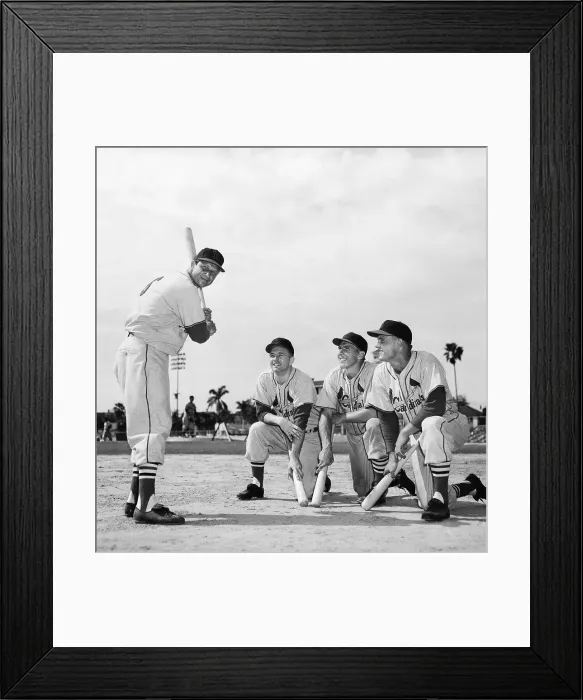 Framed Print : Stan Musial Teaching Rookies To Bat Framed Print : Stan Musial Teaching Rookies To Bat