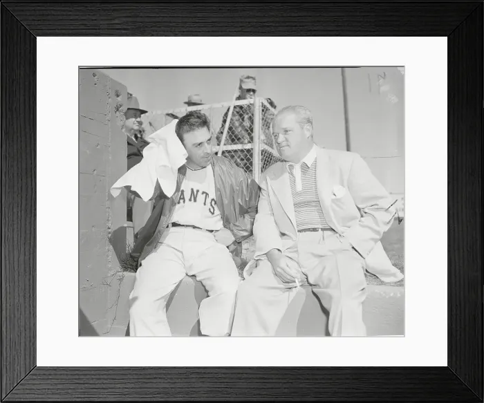 Framed Print : Sal Maglie Talking with Horace Stoneham Framed Print : Sal Maglie Talking with Horace Stoneham