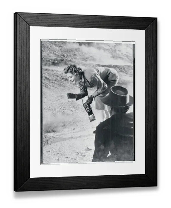 Framed Print : Ingrid Bergman Observing Hot Spring