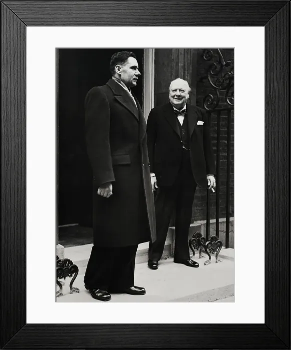 Framed Print : Winston Churchill and Andrei Gromyko