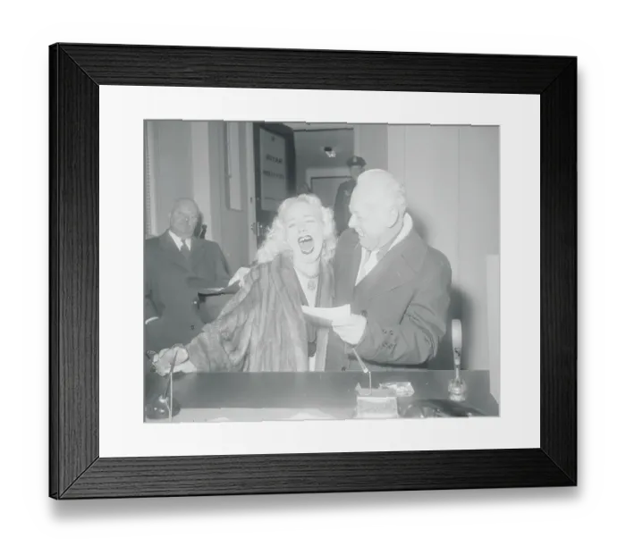 Framed Print : Tommy Manville Laughing with Bride Number Ten Framed Print : Tommy Manville Laughing with Bride Number Ten