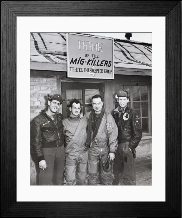 Framed Print : Group Of Pilots From Fighter Group Framed Print : Group Of Pilots From Fighter Group