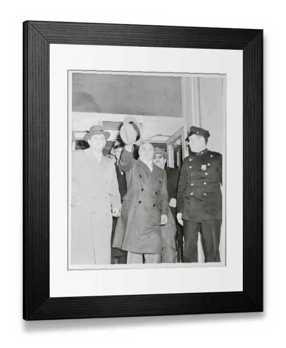 Framed Print : Rafael Trujillo Waving Hat in Air Framed Print : Rafael Trujillo Waving Hat in Air
