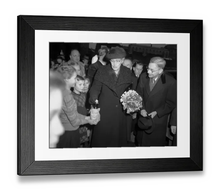 Framed Print : Dr. Conant & Wife Give Candy To Children Framed Print : Dr. Conant & Wife Give Candy To Children