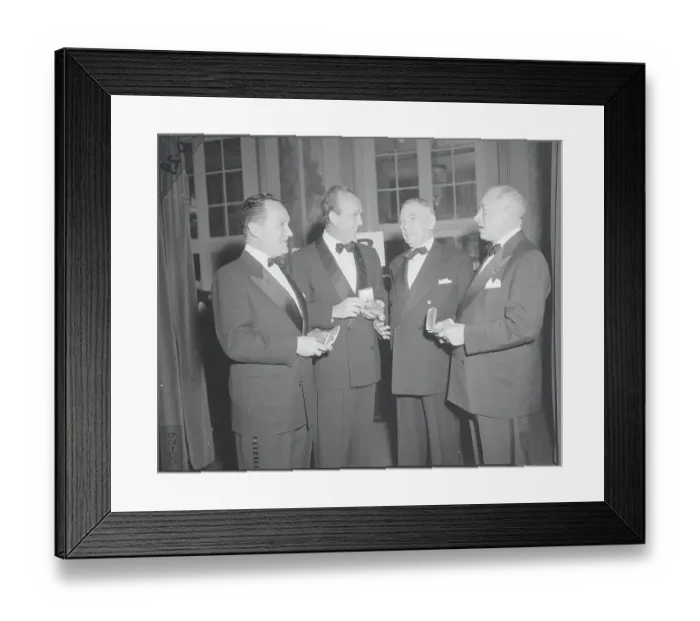Framed Print : William Randolph Hearst Jr. and Affiliates at Brotherhood Week Ceremony
