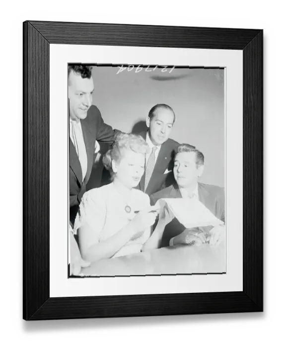 Framed Print : Actress Lucille Ball and Desi Arnaz Examining Advertisement Contract Framed Print : Actress Lucille Ball and Desi Arnaz Examining Advertisement Contract