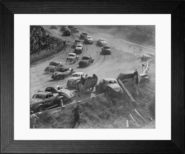Framed Print : Car Crash During Daytona's Speed Week