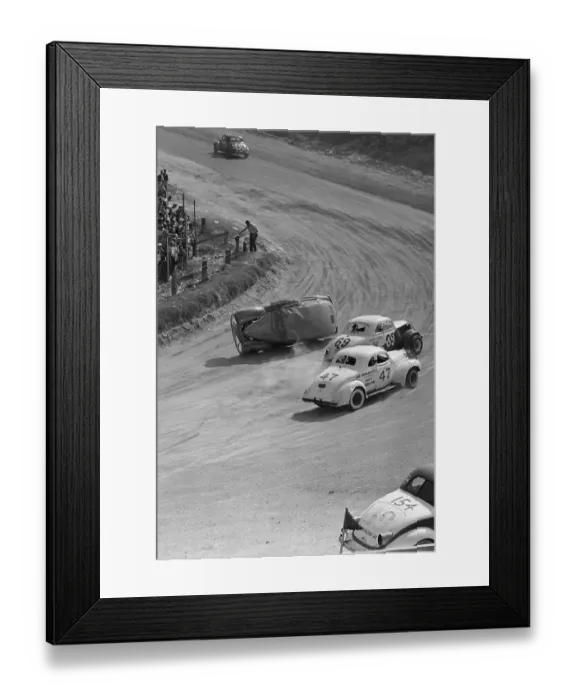 Framed Print : View of Crash During Stock Race Framed Print : View of Crash During Stock Race