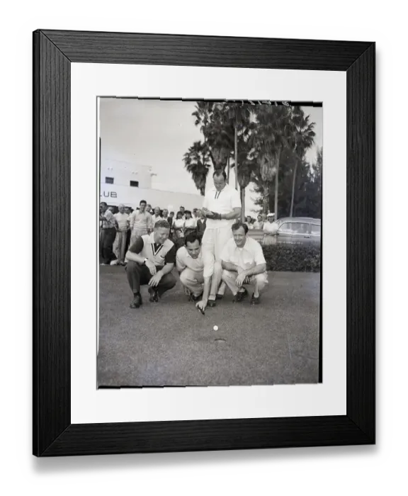 Framed Print : Yogi Berra Using Putter Like Pool Cue Framed Print : Yogi Berra Using Putter Like Pool Cue