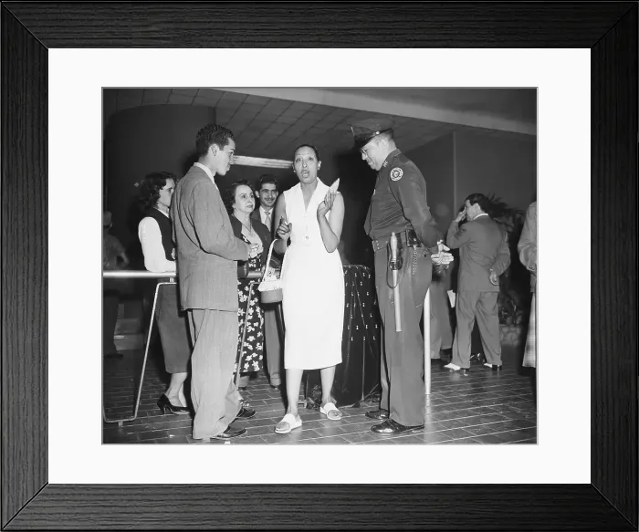 Framed Print : Josephine Baker Talking to Cuban Policeman Framed Print : Josephine Baker Talking to Cuban Policeman