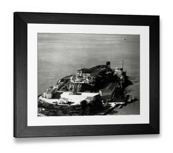 Framed Print : Aerial View of Alcatraz Island Framed Print : Aerial View of Alcatraz Island