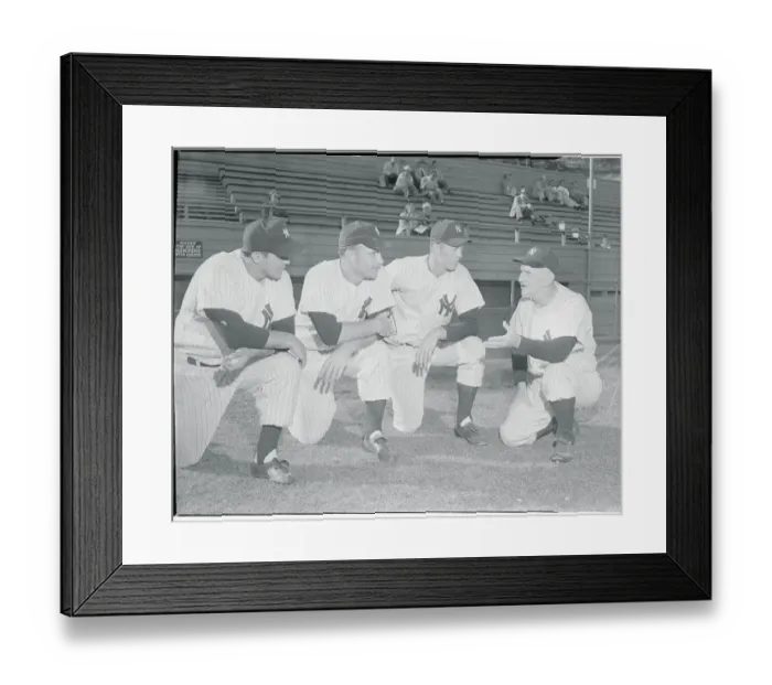 Framed Print : N.Y. Yankees Discussing Plays Framed Print : N.Y. Yankees Discussing Plays
