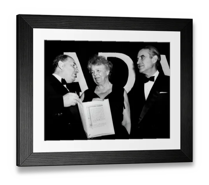 Framed Print : Eleanor Roosevelt At Roosevelt Day Dinner Framed Print : Eleanor Roosevelt At Roosevelt Day Dinner