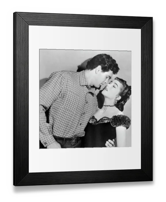 Framed Print : Julia Adams and Rock Hudson in Intimate Movie Scene Framed Print : Julia Adams and Rock Hudson in Intimate Movie Scene