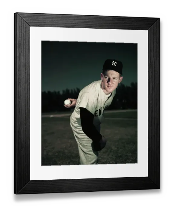 Framed Print : Portrait of Whitey Ford in Pitching Position Framed Print : Portrait of Whitey Ford in Pitching Position