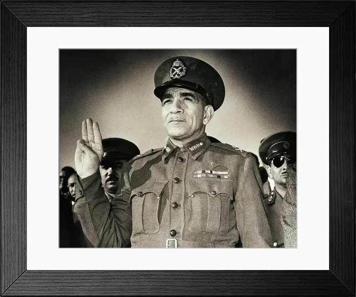 Framed Print : Mohammed Naguib Giving Boy Scout Salute Framed Print : Mohammed Naguib Giving Boy Scout Salute