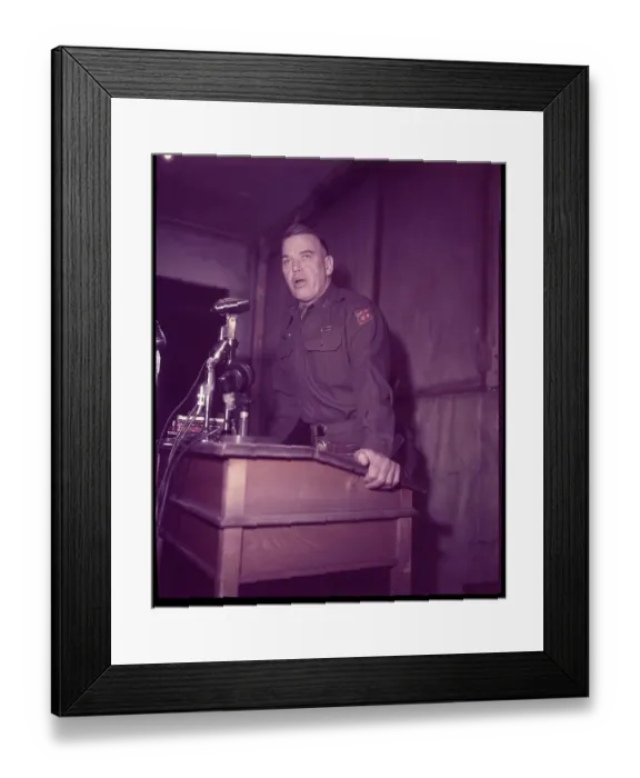 Framed Print : James Van Fleet Giving a Speech Framed Print : James Van Fleet Giving a Speech