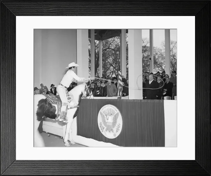 Framed Print : Cowboy Doing a Trick with a Lasso Framed Print : Cowboy Doing a Trick with a Lasso
