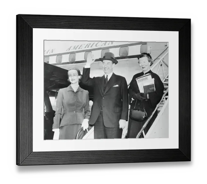 Framed Print : Adlai Stevenson Departing with Friends Framed Print : Adlai Stevenson Departing with Friends