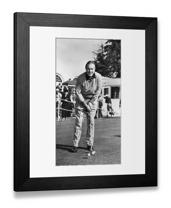 Framed Print : Bob Hope Praciticing His Putting Framed Print : Bob Hope Praciticing His Putting