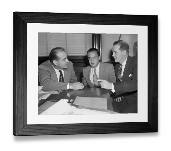Framed Print : Joseph McCarthy, Roy Cohn, and Francis Flanagan