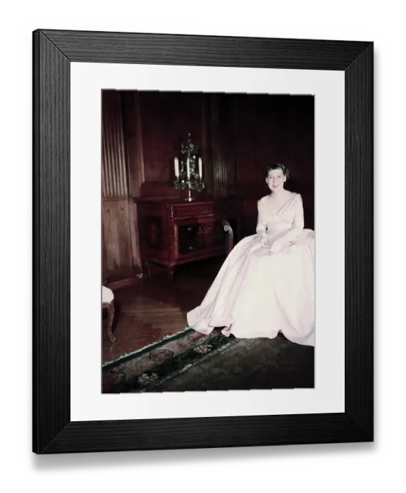 Framed Print : Mamie Eisenhower Wearing Dress Framed Print : Mamie Eisenhower Wearing Dress