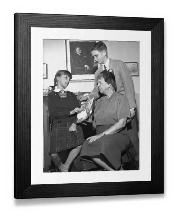 Framed Print : Eleanor Roosevelt and Grandchildren Framed Print : Eleanor Roosevelt and Grandchildren