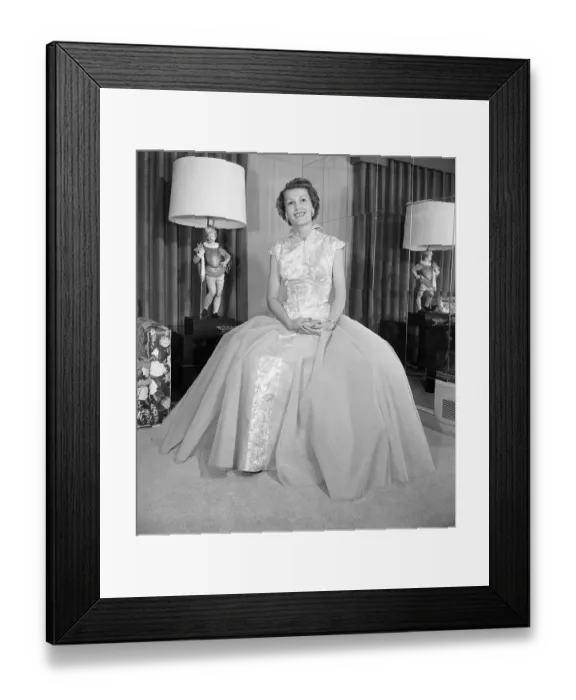 Framed Print : Vice President Richard Nixon's Wife Pat Posing in Evening Gown Framed Print : Vice President Richard Nixon's Wife Pat Posing in Evening Gown