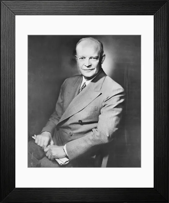 Framed Print : Portrait of Dwight D. Eisenhower Framed Print : Portrait of Dwight D. Eisenhower