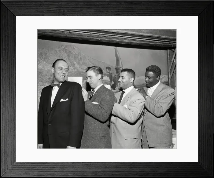 Framed Print : Dodgers Leaning on Each Other While Signing Contracts Framed Print : Dodgers Leaning on Each Other While Signing Contracts
