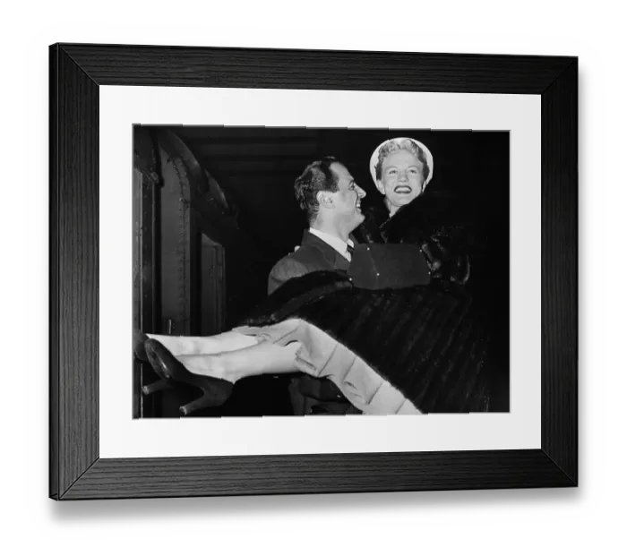 Framed Print : Brad Dexter Carrying Peggy Lee