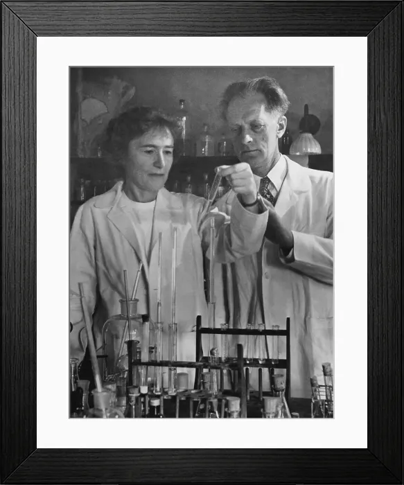 Framed Print : Gerty and Carl Cori in Their Laboratory Framed Print : Gerty and Carl Cori in Their Laboratory