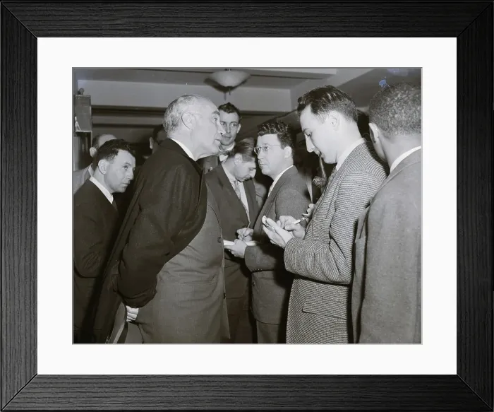 Framed Print : Henry Luce Speaking With Reporters Framed Print : Henry Luce Speaking With Reporters