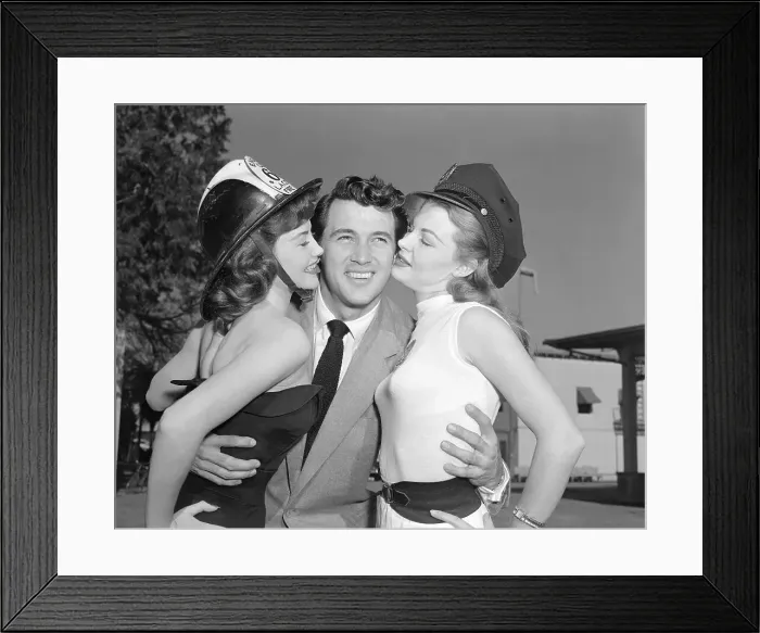 Framed Print : Rock Hudson Enjoying New Role as Mayor