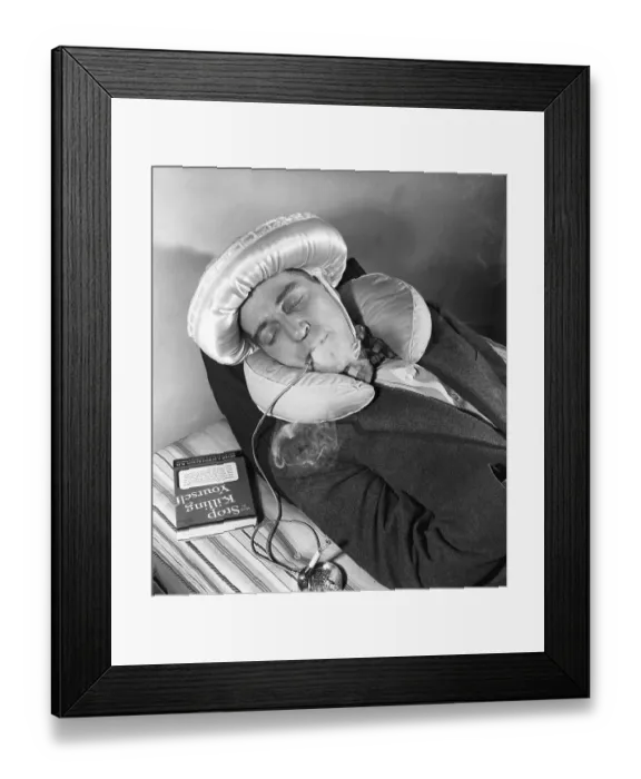 Framed Print : Entertainment Personality Garry Moore Using Halo Pillow Framed Print : Entertainment Personality Garry Moore Using Halo Pillow