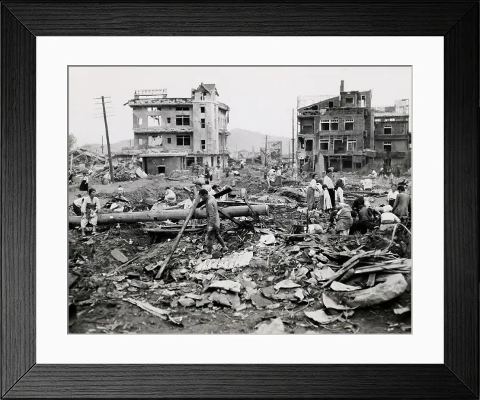 Framed Print : Bomb Damage In Wonsan