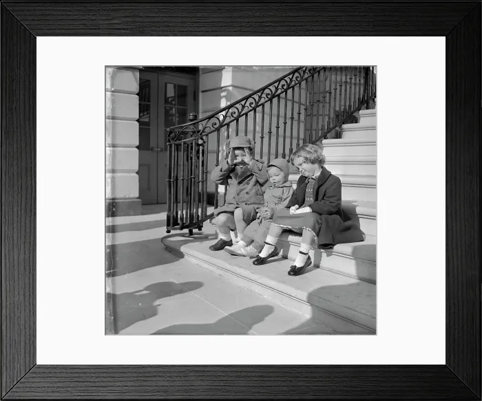 Framed Print : Eisenhower Grandchildren At White House Framed Print : Eisenhower Grandchildren At White House