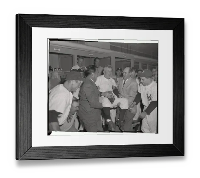 Framed Print : Casey Stengel Being Carried After Game