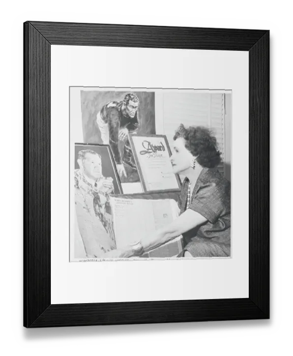 Framed Print : Mrs. Jim Thorpe Gazing at Husband's Photograph Framed Print : Mrs. Jim Thorpe Gazing at Husband's Photograph