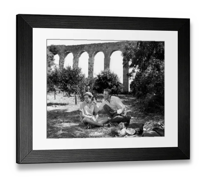 Framed Print : Kirk Douglas and Joey Walsh Sitting on Ground in Scene from The Juggler Framed Print : Kirk Douglas and Joey Walsh Sitting on Ground in Scene from The Juggler