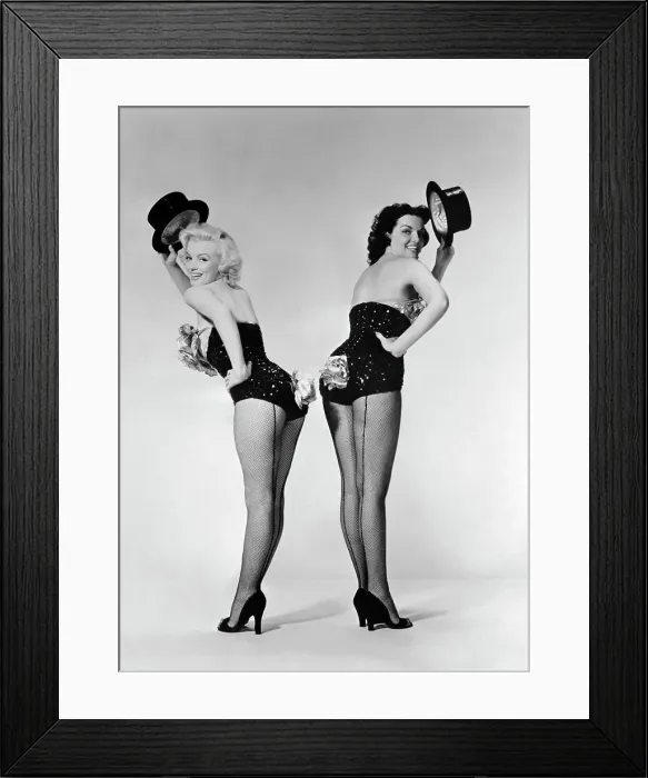 Framed Print : Marilyn Monroe and Jane Russell Standing Back to Back Framed Print : Marilyn Monroe and Jane Russell Standing Back to Back