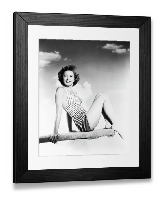 Framed Print : Barbara Stanwyck In Bathing Suit Framed Print : Barbara Stanwyck In Bathing Suit