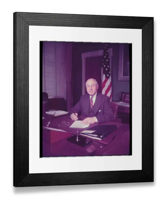 Framed Print : George Humphrey at His Desk Framed Print : George Humphrey at His Desk