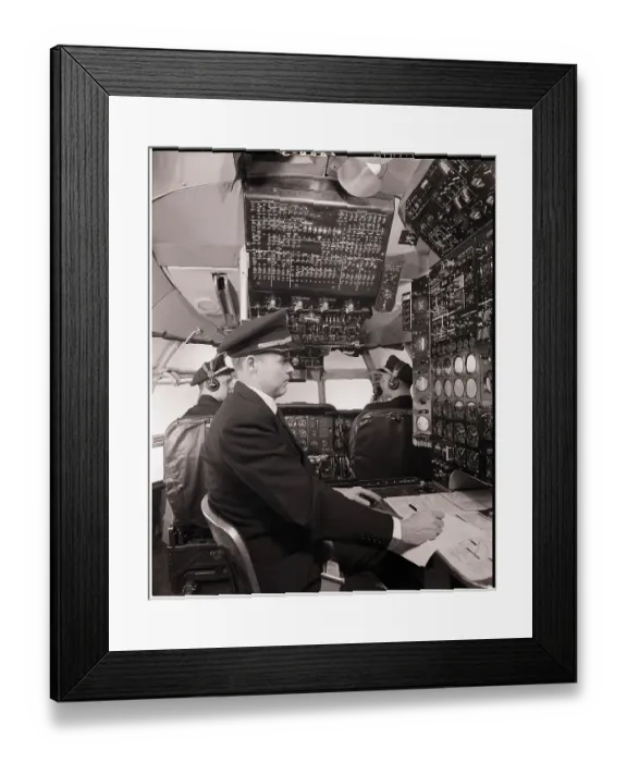 Framed Print : Interior of Airplane Cockpit Framed Print : Interior of Airplane Cockpit