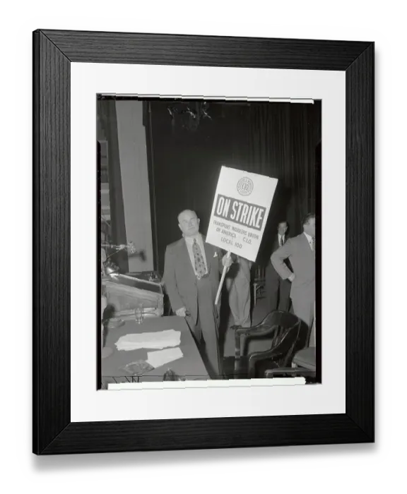 Framed Print : Union Leader Mike Quill Participating in Picket Framed Print : Union Leader Mike Quill Participating in Picket