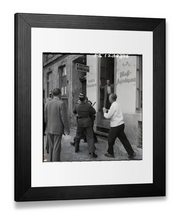 Framed Print : Berliners Riot Over Food Distribution 1953